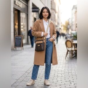 Calvin Klein Brown Monogram Crossbody Purse